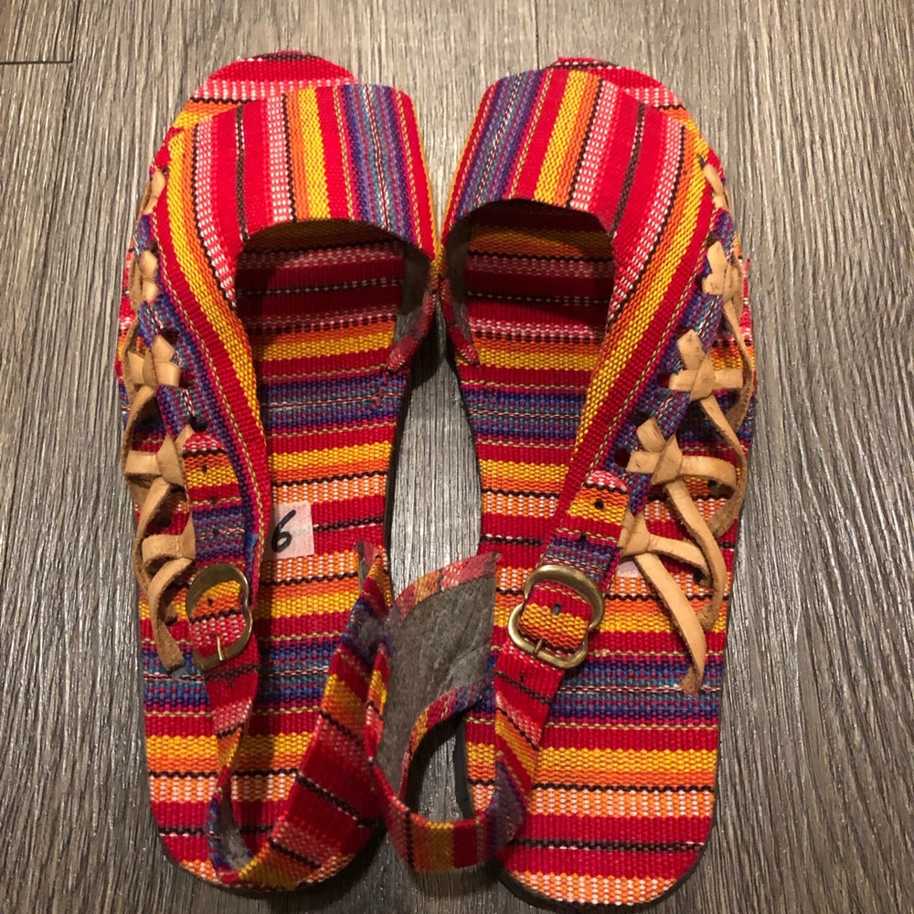 Colorful Striped Women's Sandals